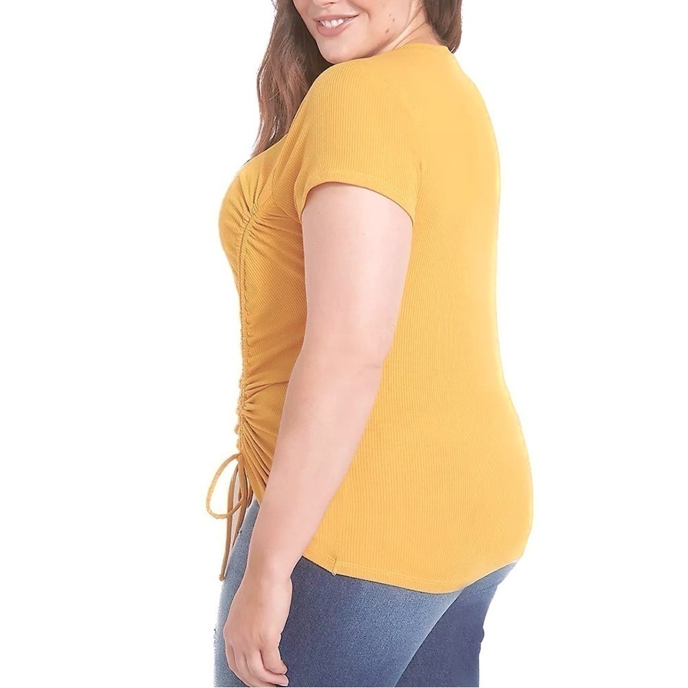HP⭐️ Lane Bryant Sizes 22-32W Adjustable Drawcord Sunflower Top K94.10 - Picture 4 of 6